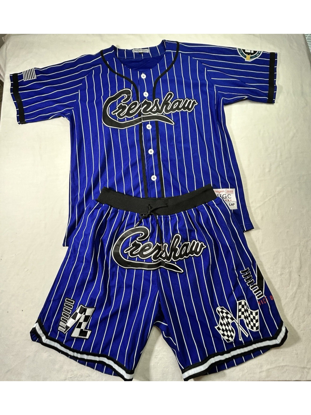 Headgear Classics Nipsey Hussle Victory Lap Crenshaw Jersey & Shorts Set Size L
